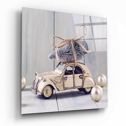 Vintage French Car Glass Wall Art