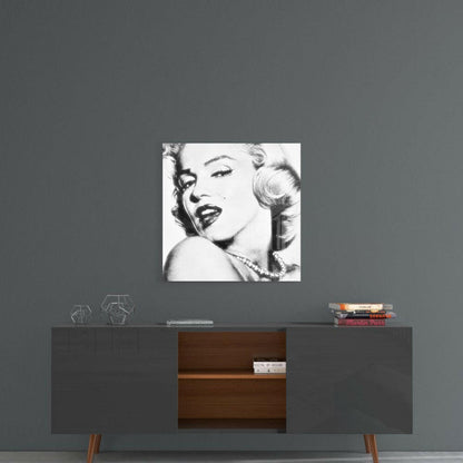 Black White Blonde Starlet Glass Wall Art