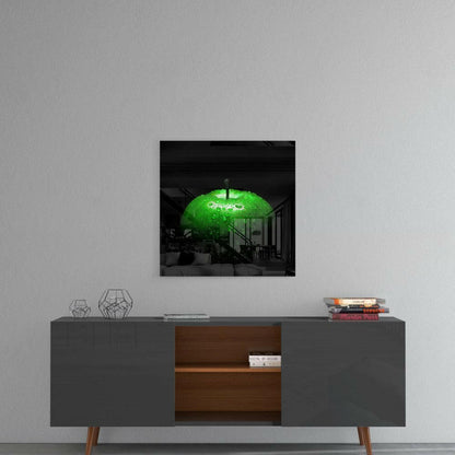 Green Orchard Fruit Glass Wall Art