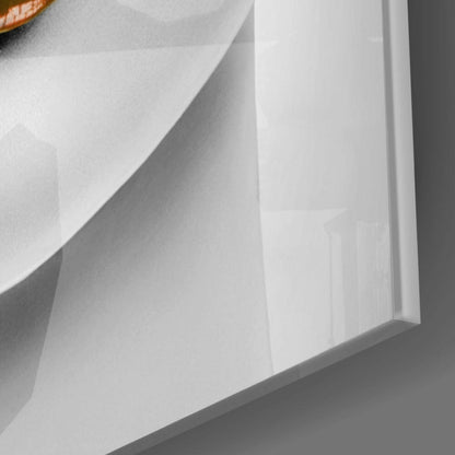 Copper Orange Glossy Lips Glass Wall Art