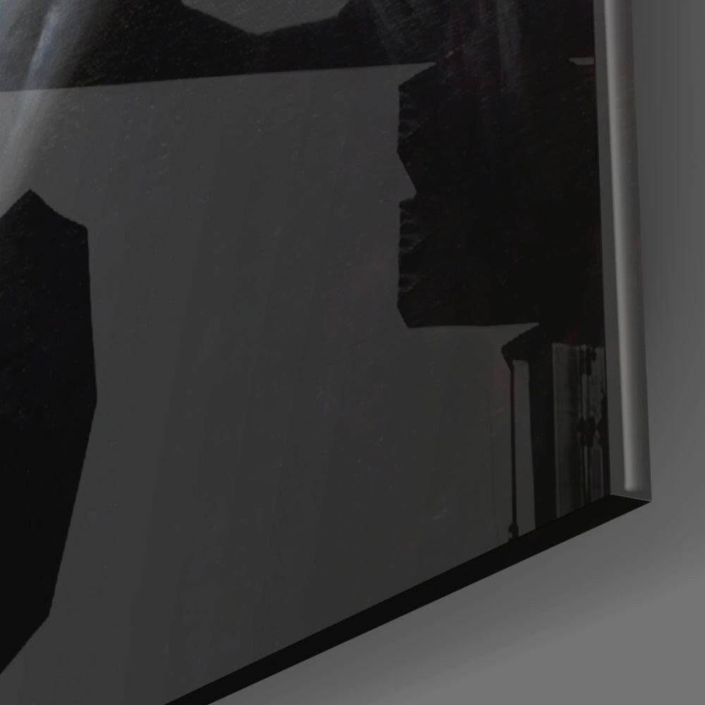 Windswept White Horse Glass Wall Art