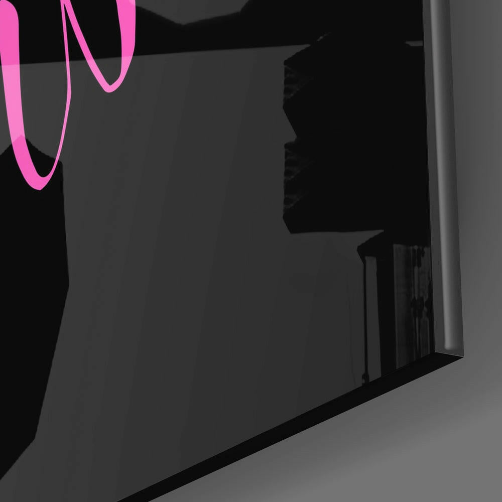Pink Always Believe in the Impossible Glass Wall Art