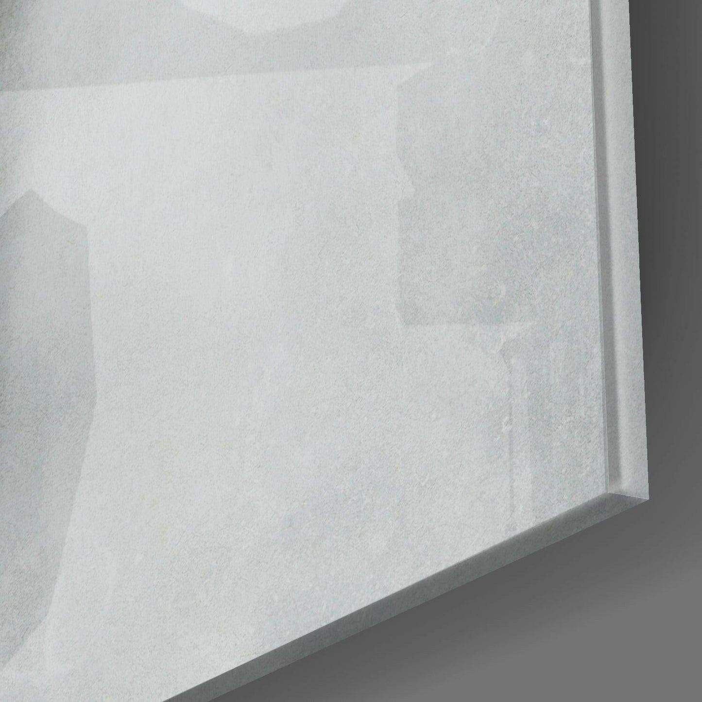 Hand Behind Misty Fog Silhouette Glass Wall Art
