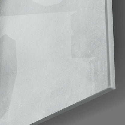 Hand Behind Misty Fog Silhouette Glass Wall Art
