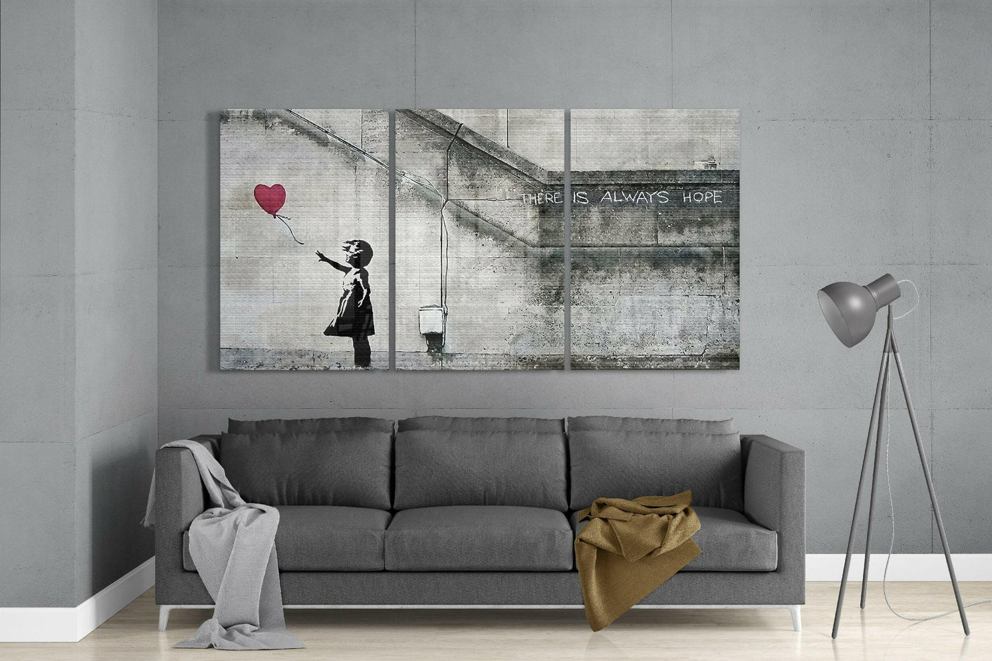 Heart Balloon Street Stencil Glass Art