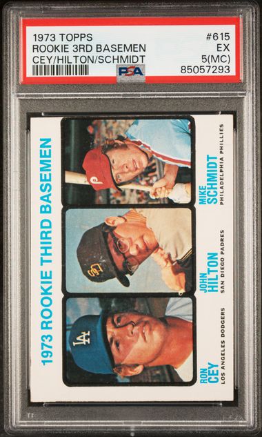 Graded 1973 Topps Mike Schmidt #615 Rookie RC Baseball Card PSA 5 EX