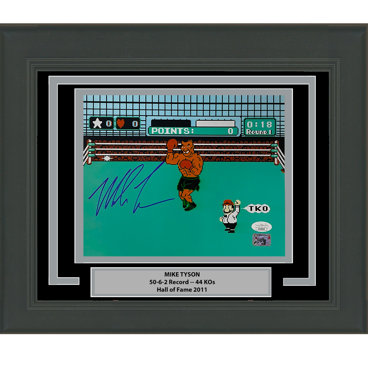Framed Autographed/Signed Mike Tyson Punchout Nintendo Video Game Boxing 8x10 Photo JSA COA
