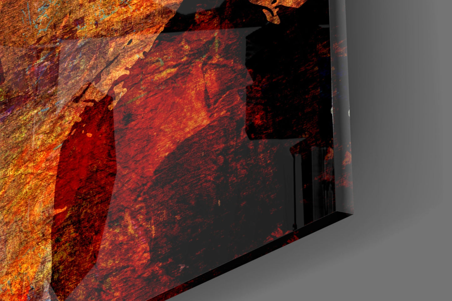 Rustic Earthtone Collage Glass Wall Art