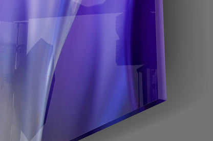 Purple Crocus Bloom Glass Wall Art