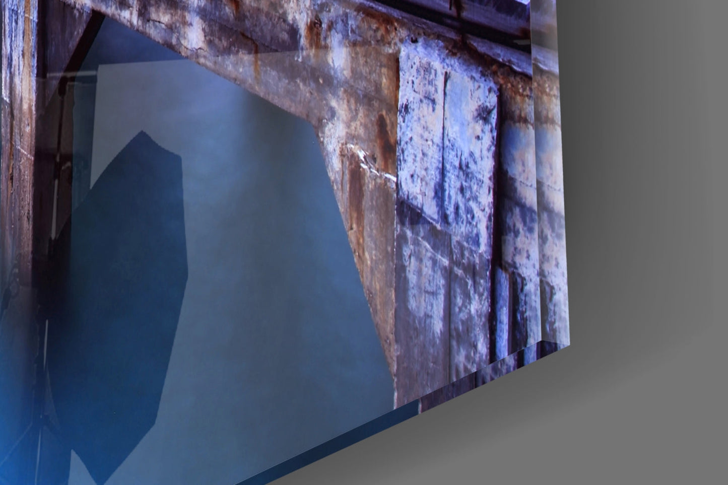 Violet Sunrise Wooden Pier Glass Wall Art