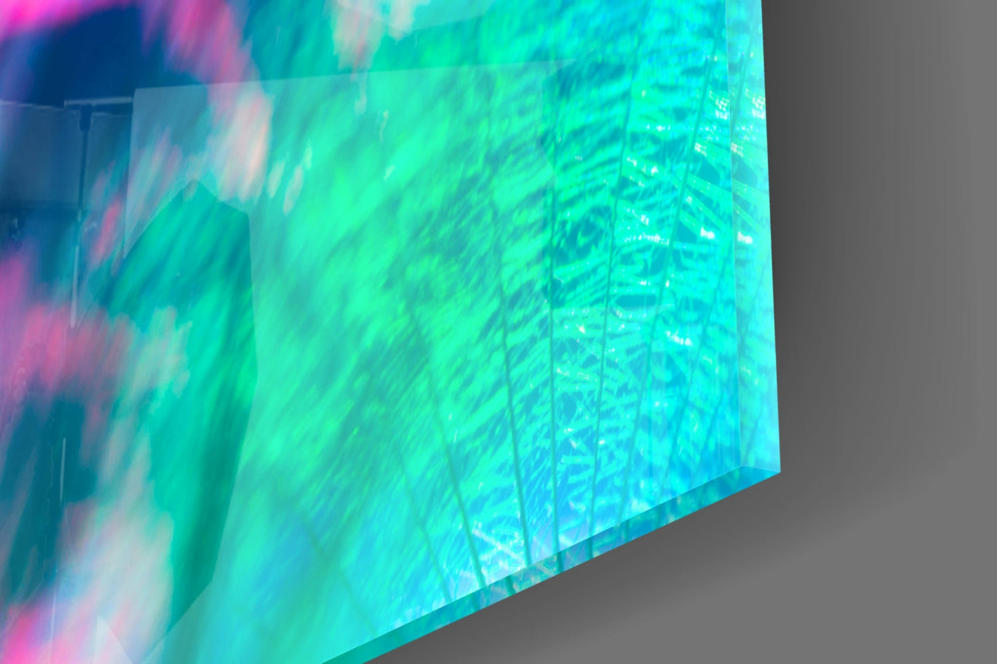 Vivid Dandelion Bokeh Abstract Glass Wall Art