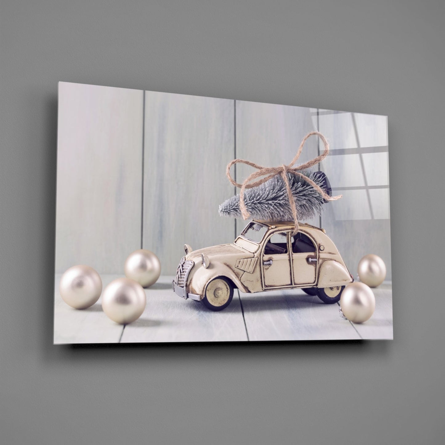 Retro French Car Glass Wall Art
