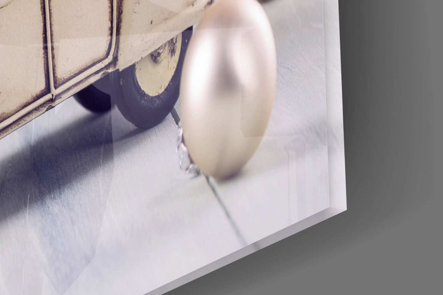 Retro French Car Glass Wall Art