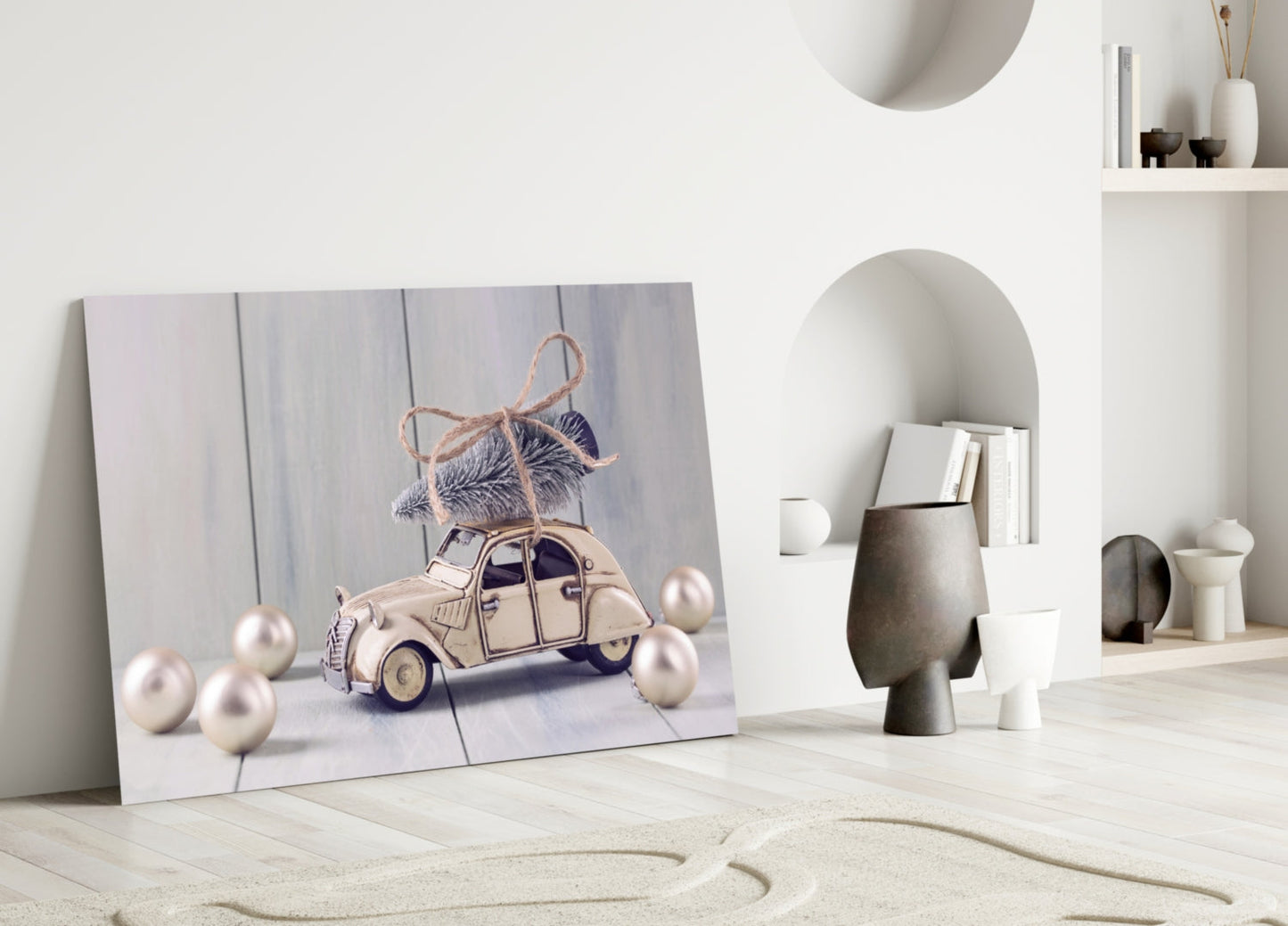 Retro French Car Glass Wall Art