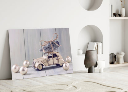 Retro French Car Glass Wall Art