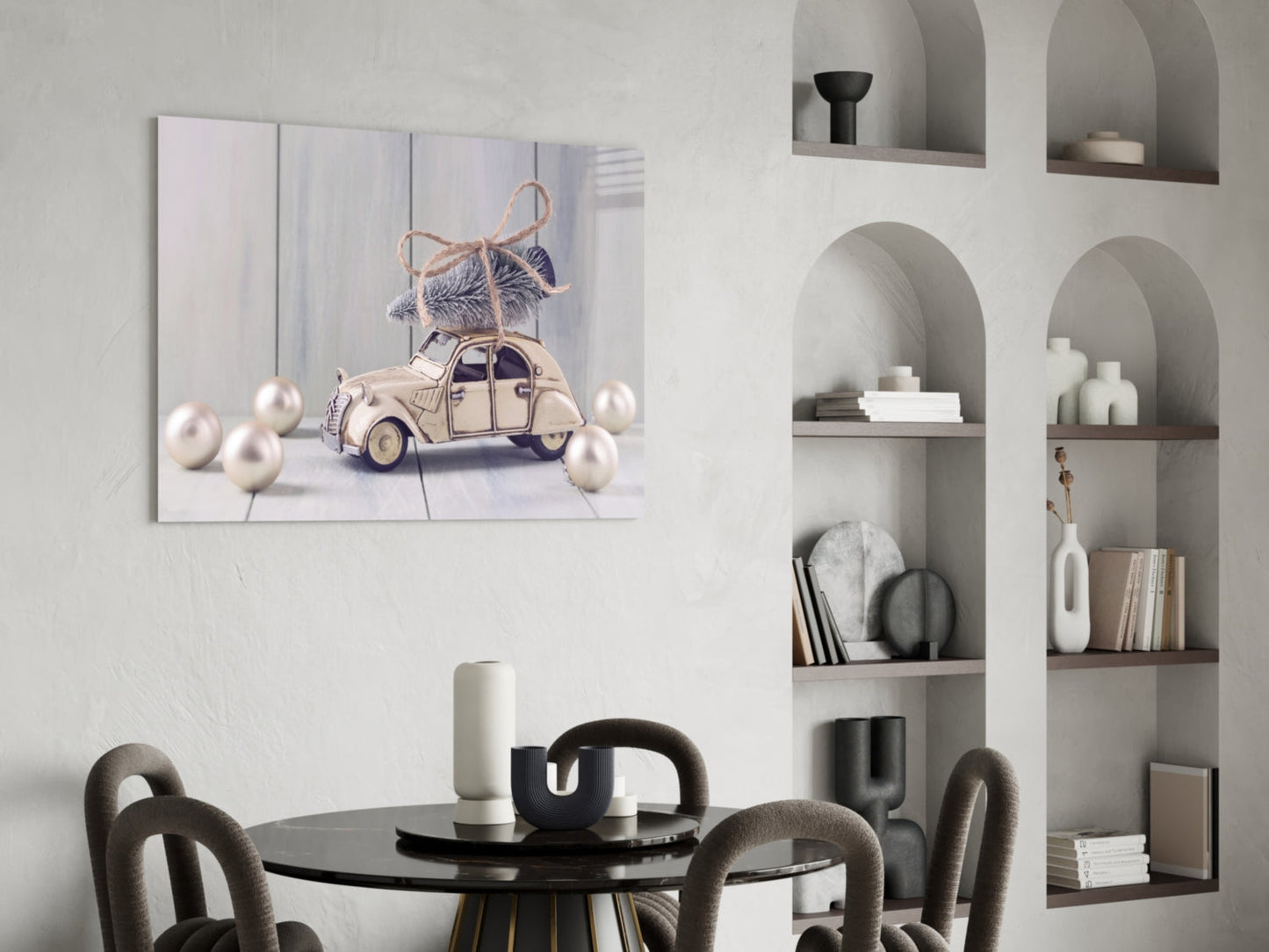 Retro French Car Glass Wall Art