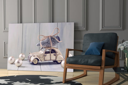 Retro French Car Glass Wall Art
