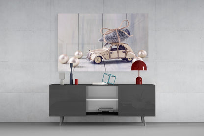 Retro French Car Glass Wall Art