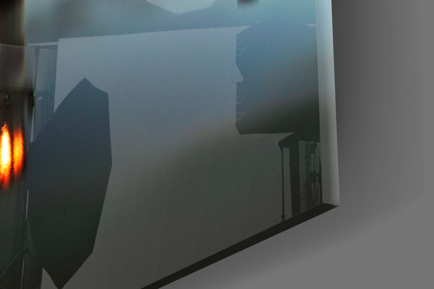 Striped Tower Dusk Pier Lighthouse Glass Wall Art