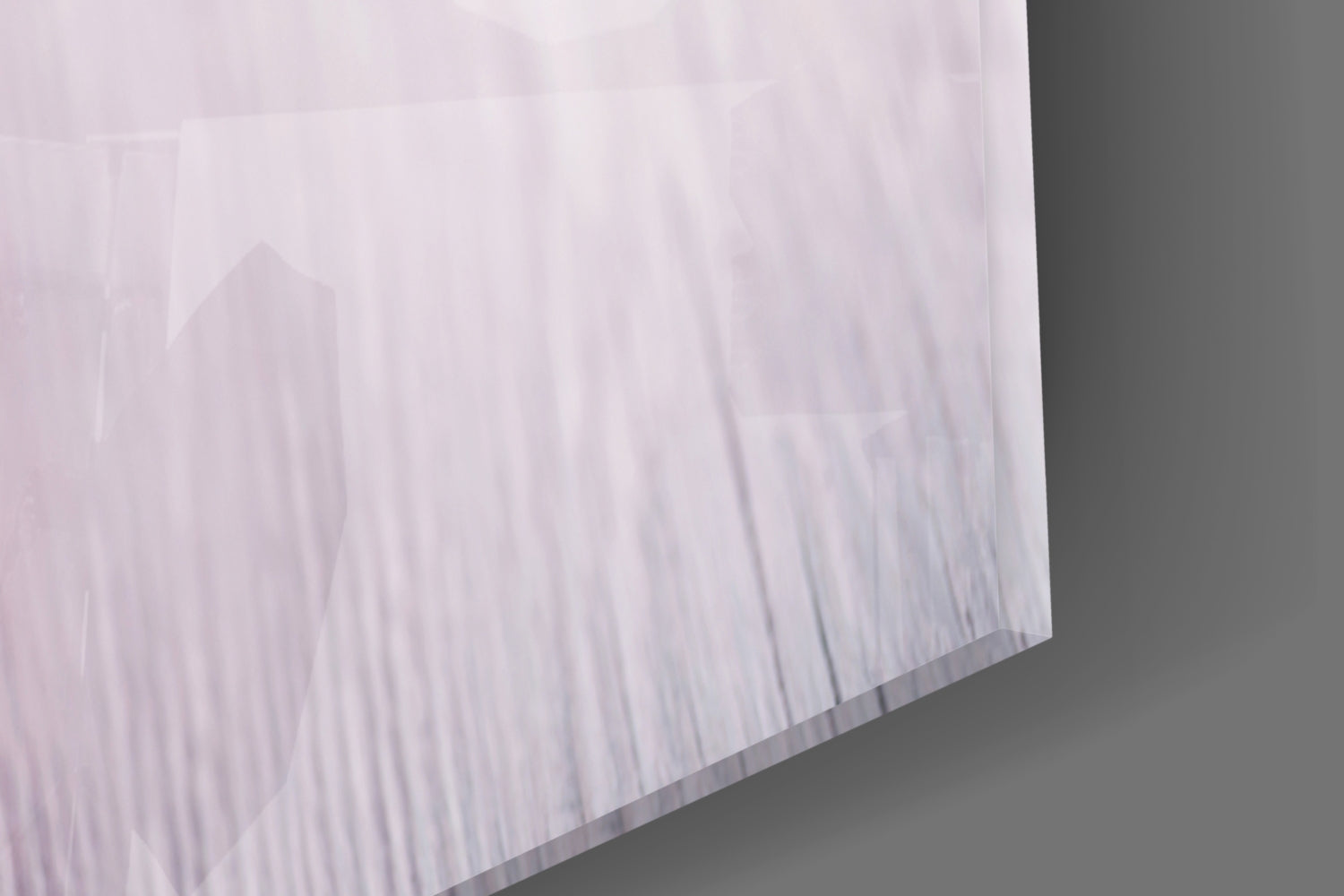 Close-up detail of translucent white glass panel showing embossed rope ball texture and vertical ridged surface.