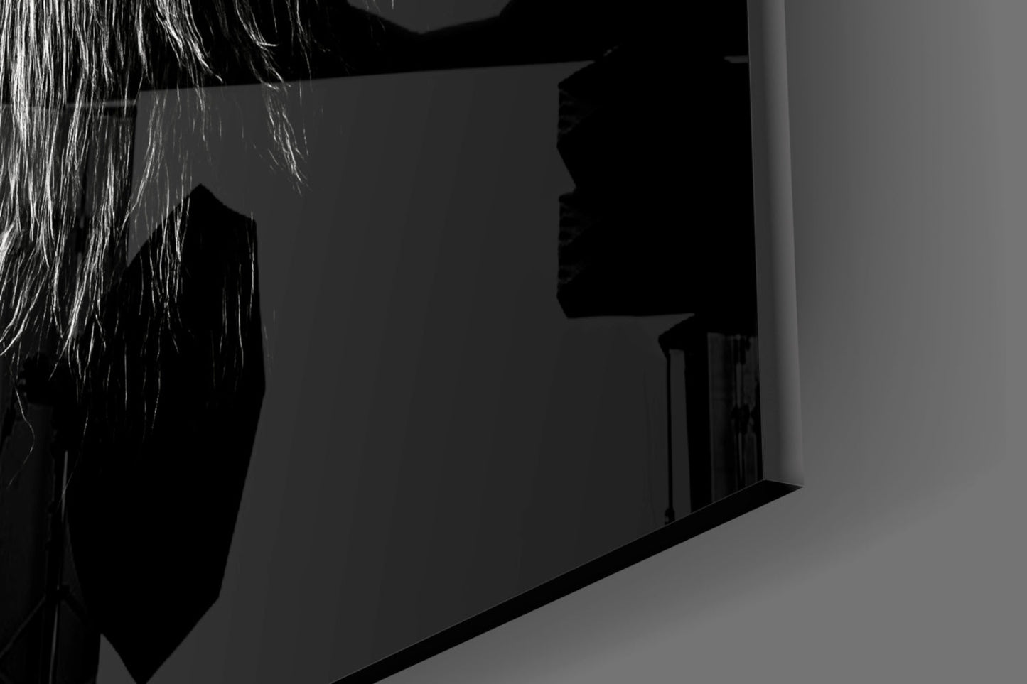 Windswept Lion Side Profile Glass Wall Art