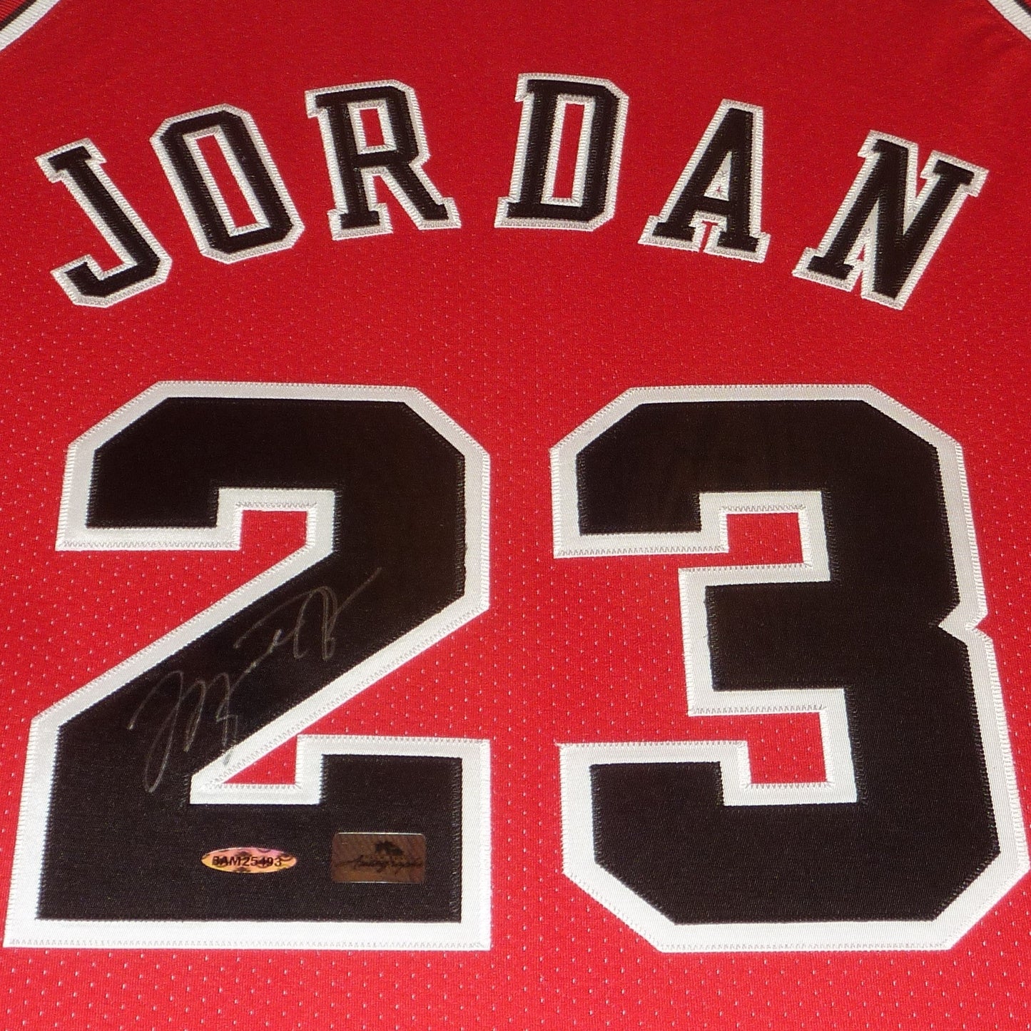 Michael Jordan Autographed Chicago Bulls (Red #23 M Ness) Deluxe Framed Jersey - UDA