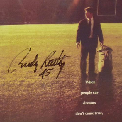 Rudy Ruettiger Autographed Rudy (Notre Dame Movie) Deluxe Framed 11"x17" Movie Poster