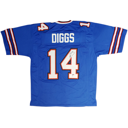 Stefon Diggs Autographed Buffalo (Blue #14) Custom Jersey - JSA