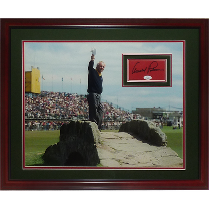 Arnold Palmer Autographed 1995 British Open At St Andrews Deluxe Framed 16x20 Photo with Matted Signature - JSA