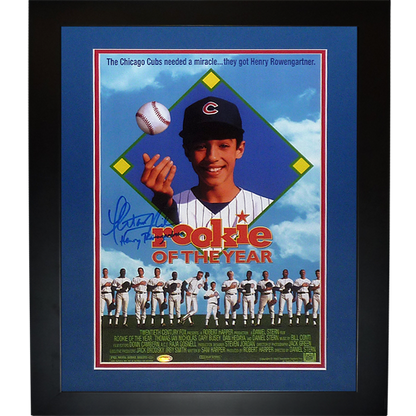Thomas Ian Nicholas Autographed Rookie of the Year Deluxe Framed 11x17 Movie Poster w/ Henry Rowengartner - Schwartz