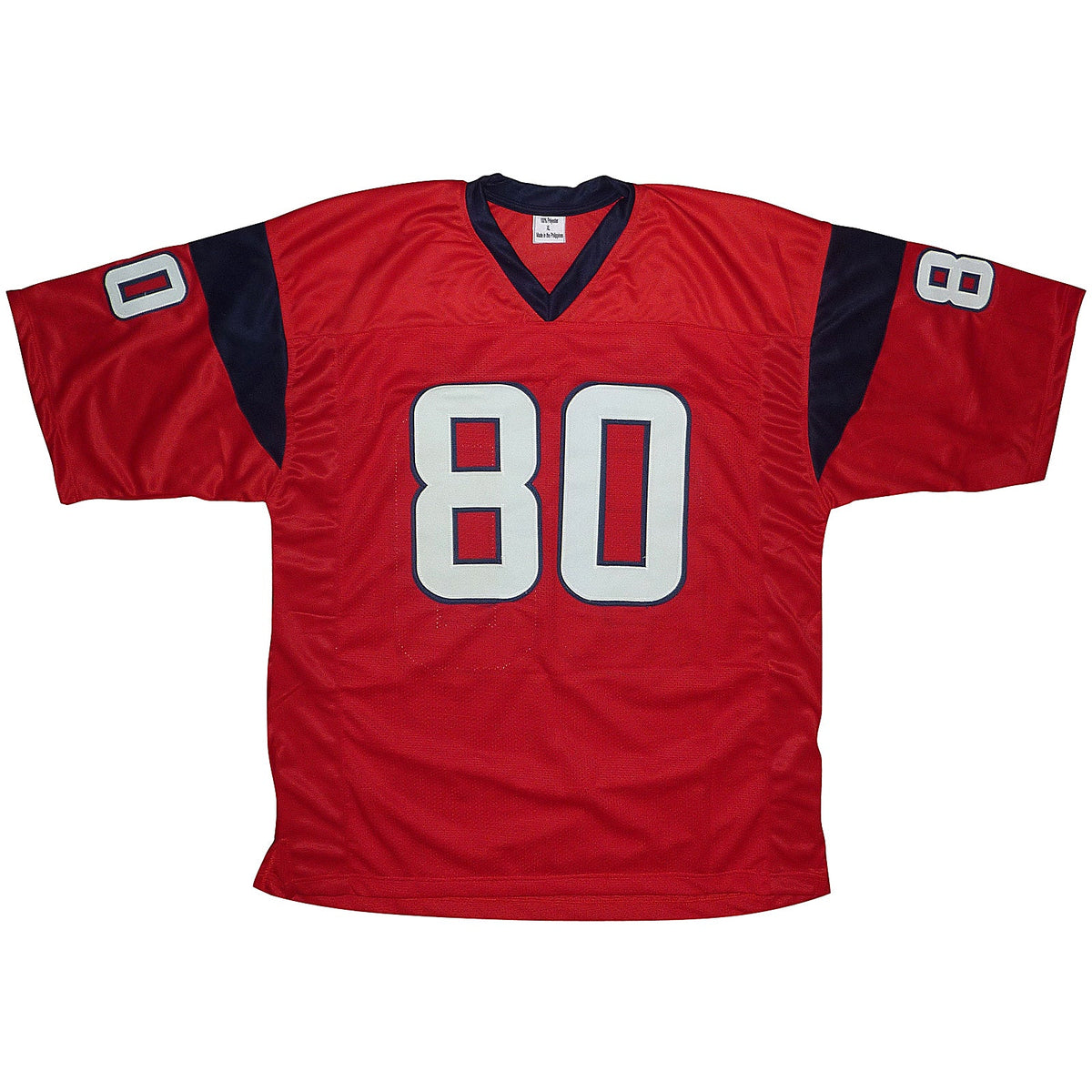 Andre Johnson Autographed Houston Texans (Red #80) Custom Jersey - JSA