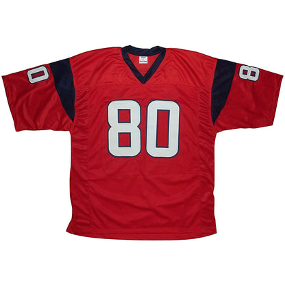 Andre Johnson Autographed Houston Texans (Red #80) Custom Jersey - JSA
