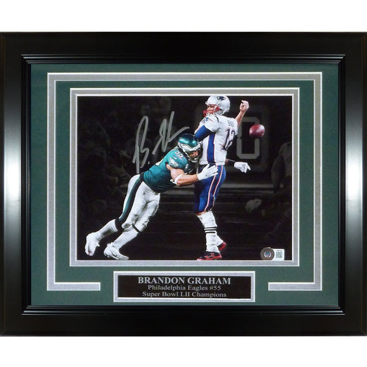Brandon Graham Autographed Philadelphia Eagles (Super Bowl LII Sack Fumble) Deluxe Framed 8x10 Photo - Beckett