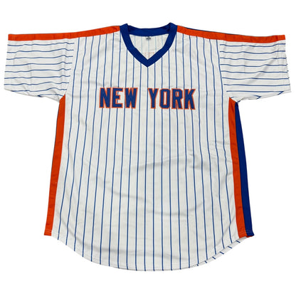 Howard Johnson Autographed New York Mets (Pinstripe #20) Custom Jersey with Multiple Inscriptions - JSA