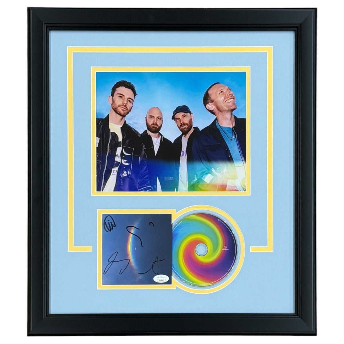 Coldplay Band Autographed Moon Music Deluxe Framed CD and Cover - JSA