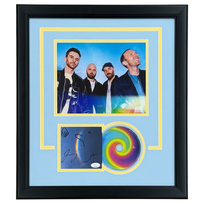 Coldplay Band Autographed Moon Music Deluxe Framed CD and Cover - JSA