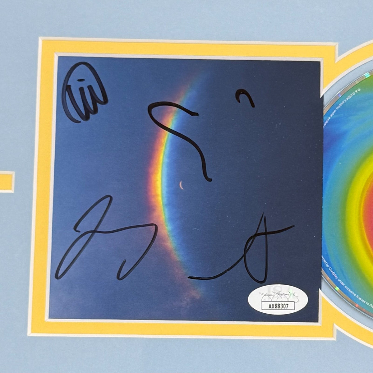Coldplay Band Autographed Moon Music Deluxe Framed CD and Cover - JSA