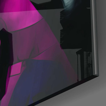 Crowned Cubist Profiles Castle Glass Wall Art
