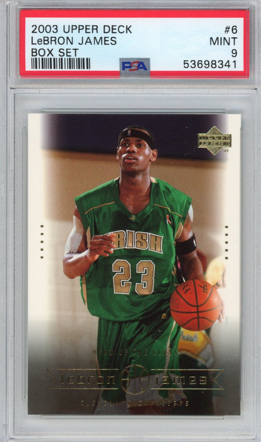 Graded 2003-04 Upper Deck Box Set LeBron James #6 Rookie RC Basketball Card PSA 9 Mint