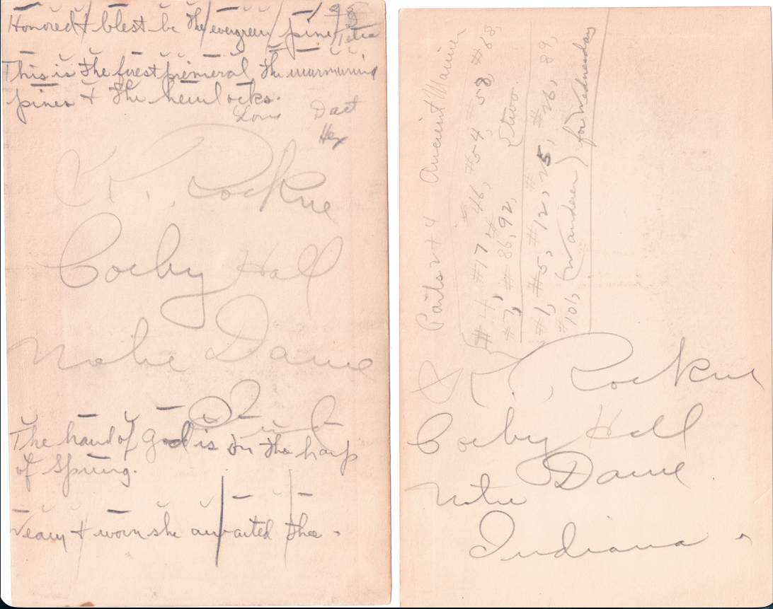 Knute Rockne Beckett Encapsulated Handwriting Removed from his Notre Dame Textbook Signed