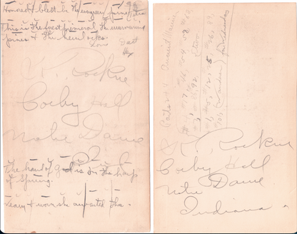 Knute Rockne Beckett Encapsulated Handwriting Removed from his Notre Dame Textbook Signed