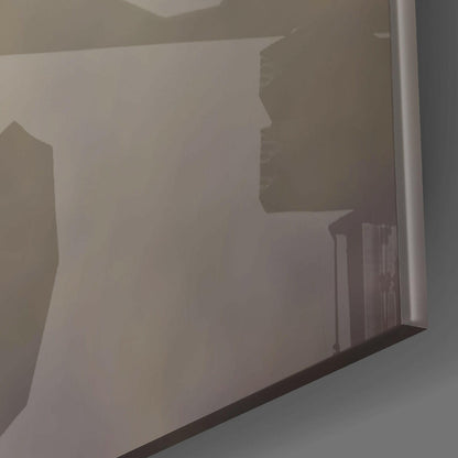 Front Facing Yellow Skull Violet Haze Glass Wall Art
