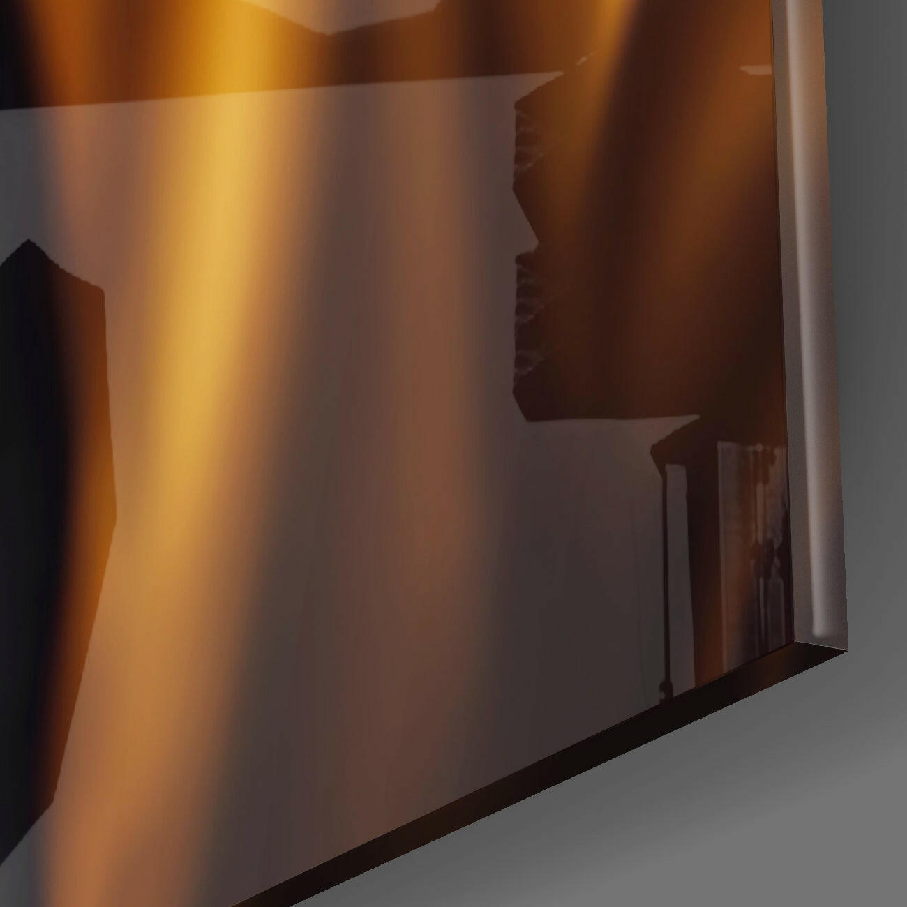 Golden Hooded Gorilla Fierce Gaze Glass Wall Art