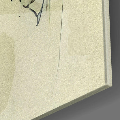 Close-up angled view of textured cream-colored wall art with visible wiring and shadow detail.