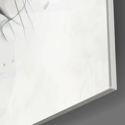 Rainbow Paint Smear Woman Face Glass Wall Art