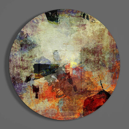 Rustic Earth Grunge Collage Glass Wall Art