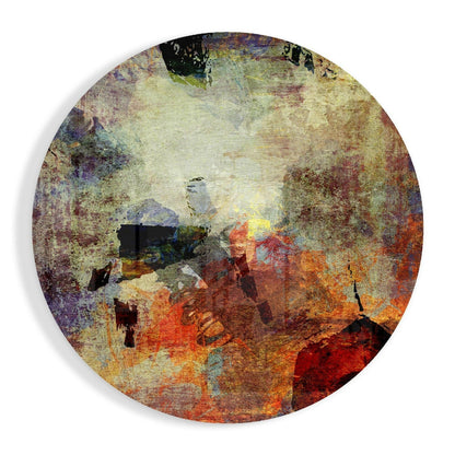 Rustic Earth Grunge Collage Glass Wall Art