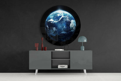 Sunrise Over Blue Earth Glass Wall Art