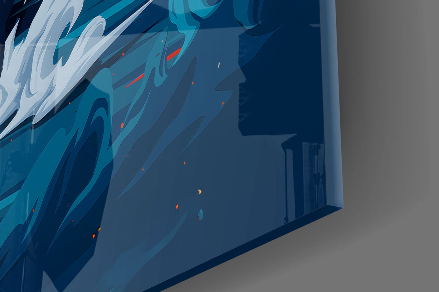 Turbo Coupe Blazing Speed Glass Wall Art || Designer Collection