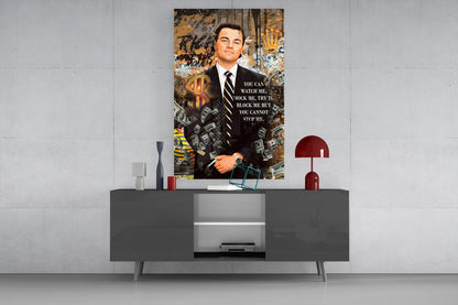 Wolf in a Suit Glass Wall Art || Designer Collection